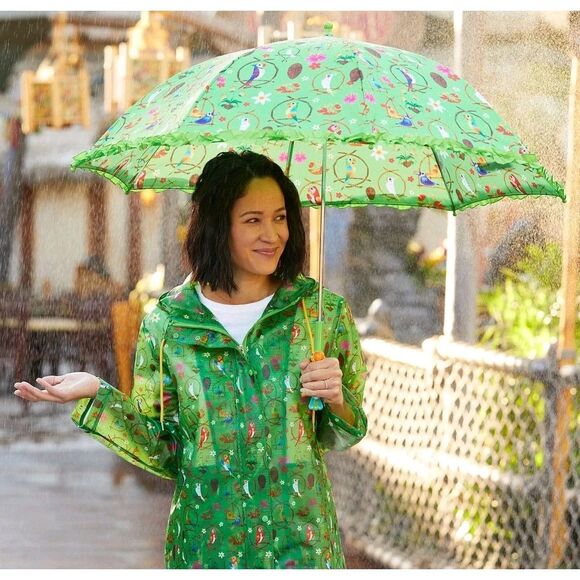 Disney Jackets & Blazers - Disney Parks Enchanted Tiki Room Bird Hooded Rain Coat Jacket Women's LARGE